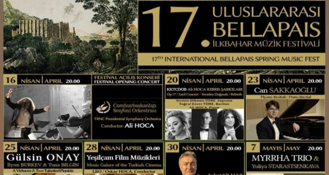 17. Uluslararası Bellapais İlkbahar Müzik Festivali Başlıyor