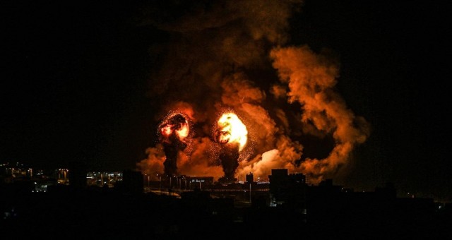 İsrail savaş uçakları, Gazze’de Hamas’a ait roket imalathanesini hedef aldı