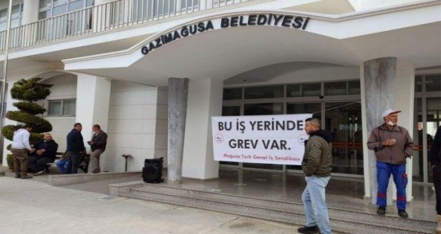 Gazimağusa Belediyesi’nde uyarı grevi