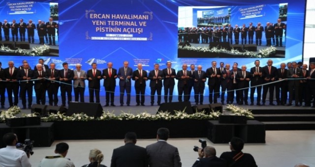 Yeni Ercan Havalimanı törenle açıldı