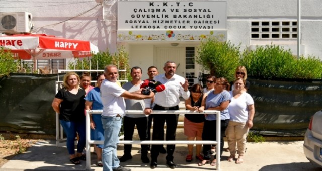 Kamu-İş, Lefkoşa Çocuk Yuvası’nda grev uyarısı yaptı