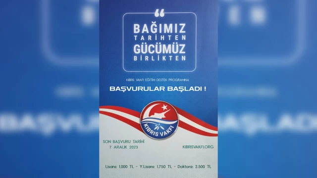 Kıbrıs Vakfı Eğitim Destek Programı’nı açıkladı