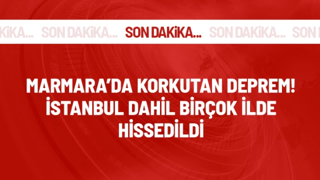 Marmara'da 5.1 büyüklüğünde deprem!