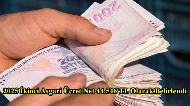 2025 İkinci Asgari Ücret Net 44.546 TL Olarak Belirlendi