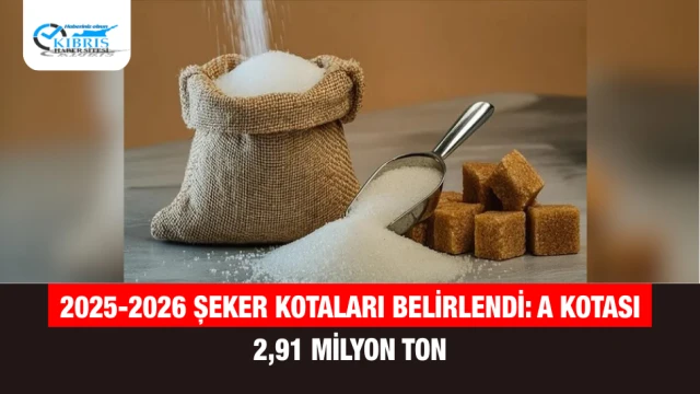 2025-2026 Şeker Kotaları Belirlendi: A Kotası 2,91 Milyon Ton
