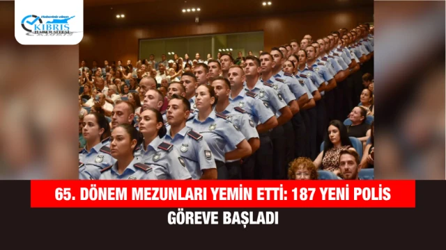 65. Dönem Mezunları Yemin Etti: 187 Yeni Polis Göreve Başladı