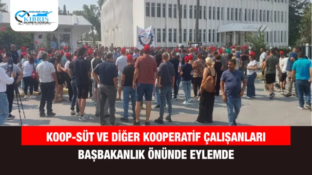 Koop-Süt ve Diğer Kooperatif Çalışanları Başbakanlık Önünde Eylemde