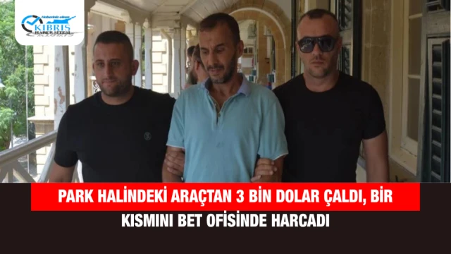 Park Halindeki Araçtan 3 Bin Dolar Çaldı, Bir Kısmını Bet Ofisinde Harcadı