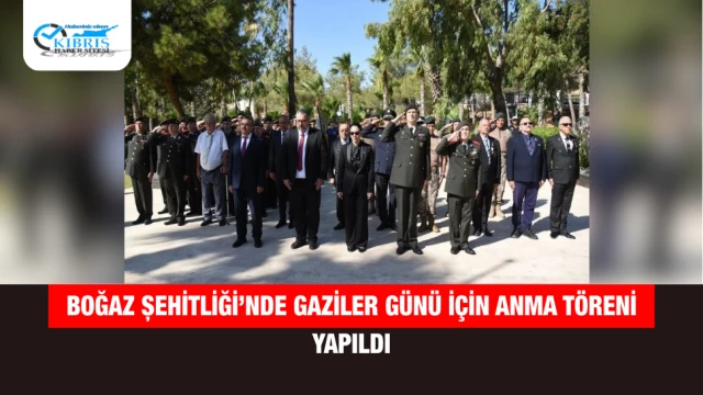 Boğaz Şehitliği’nde Gaziler Günü için anma töreni yapıldı