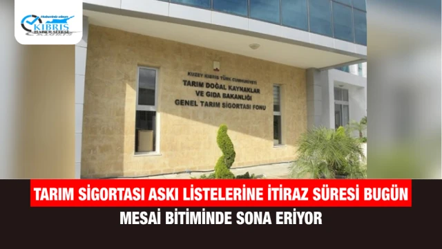 Tarım Sigortası Askı Listelerine İtiraz Süresi Bugün Mesai Bitiminde Sona Eriyor