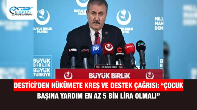 Destici’den Hükümete Kreş ve Destek Çağrısı: “Çocuk Başına Yardım En Az 5 Bin Lira Olmalı”