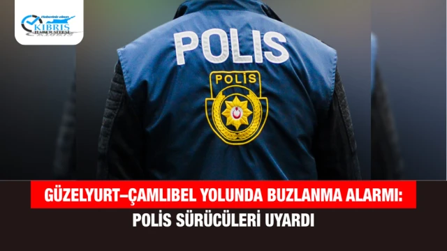 Güzelyurt–Çamlıbel yolunda buzlanma alarmı: Polis sürücüleri uyardı