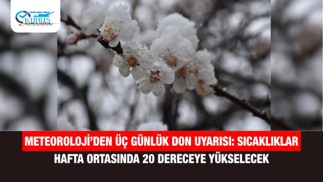 Meteoroloji’den Üç Günlük Don Uyarısı: Sıcaklıklar Hafta Ortasında 20 Dereceye Yükselecek