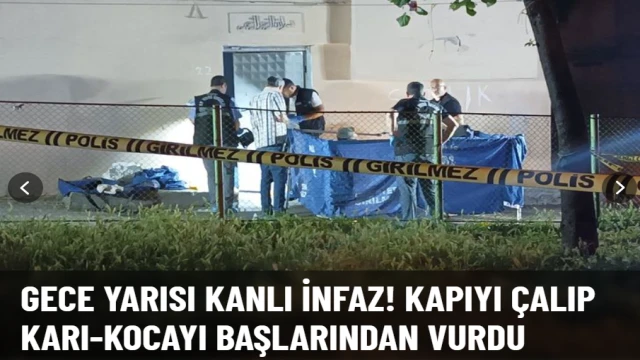 Evlerine gelen kişiyle tartışan karı-koca, başlarından vurularak öldürüldü