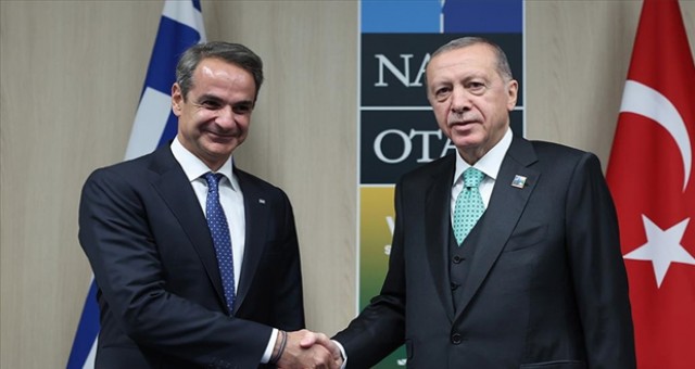 TC Cumhurbaşkanı Erdoğan ile Yunanistan Başbakanı Miçotakis'in ikili görüşmesine ilişkin bildiri yayımlandı