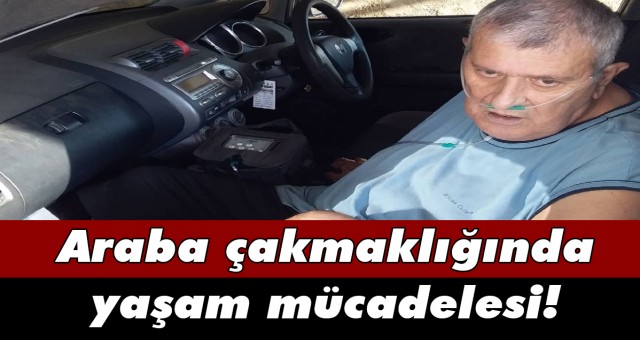 Araba çakmaklığında yaşam mücadelesi!