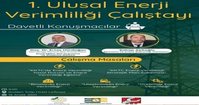Enerji verimliliği konusunda çalıştay düzenleniyor