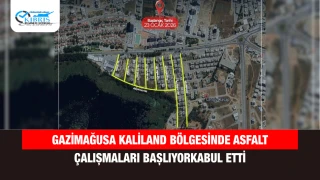 Gazimağusa Kaliland bölgesinde asfalt çalışmaları başlıyor